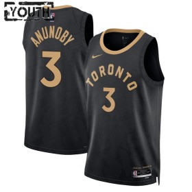 Camiseta Niños Toronto Raptors OG Anunoby 3 2022-23 Nike City Edition Negro Swingman